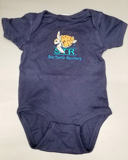 Sea Turtle Recovery Baby Onesie with embroidered Logo