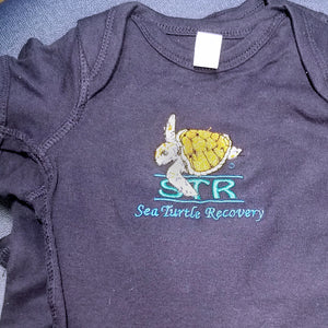 Sea Turtle Recovery Baby Onesie with embroidered Logo