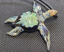 Load image into Gallery viewer, Handmade Stained Glass Sea Turtle Necklace