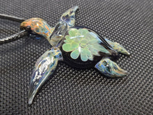 Load image into Gallery viewer, Handmade Stained Glass Sea Turtle Necklace
